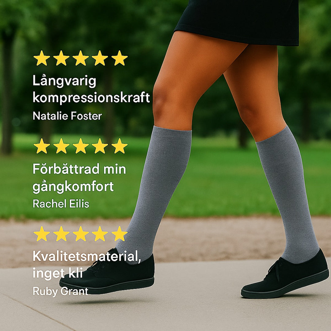 CompSock™ | Breda kompressionsstrumpor för smärtlindring